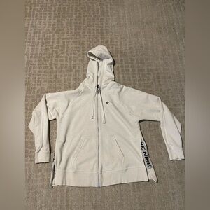 Nike White Full-Zip Hoodie